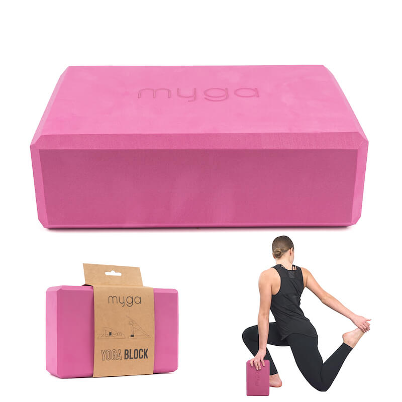 Bloc De Yoga Gaiam - Mousse EVA - Violet/Rose - Bords Biseautés - Occasion