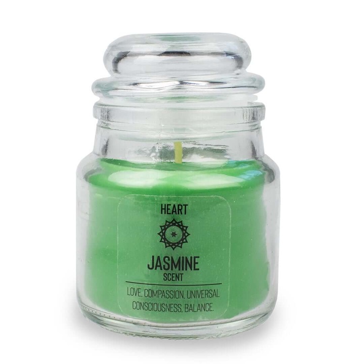 Жасминова свещ, Myga, 9x6x6 см, Зелена