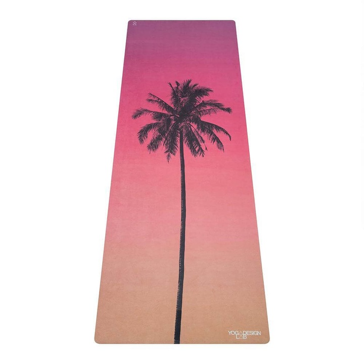Постелка за йога, Yoga Design Lab, Гума / Микрофибър, Дебелина 3,5 mm, 178 x 61 cm, Многоцветна