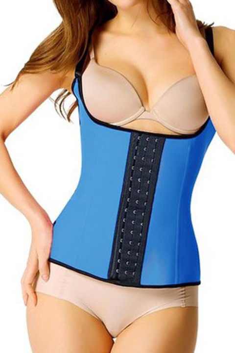 Corset dama, WildFashion, 104757, Bumbac, Albastru/Negru, XS INTL