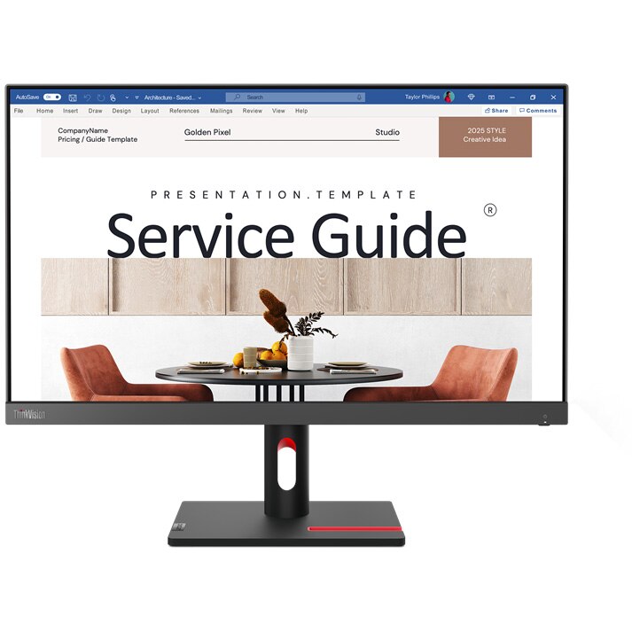 Monitor Lenovo ThinkVision S24i-30, 24 , Full HD, 100 HZ, Pivot, 4ms, WLED,