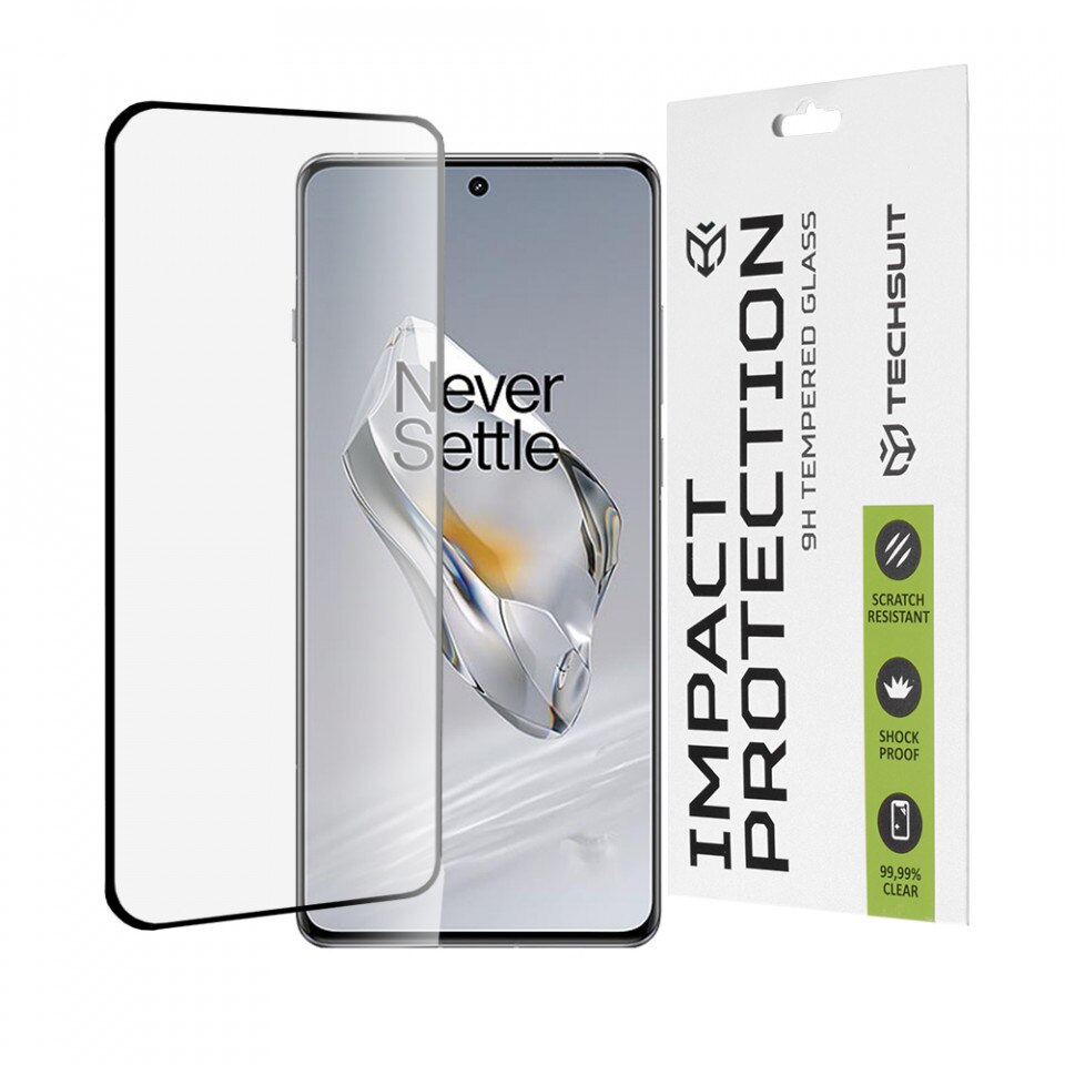 Folie sticla OnePlus 12 Techsuit 111D Full Glue Full Cover, negru