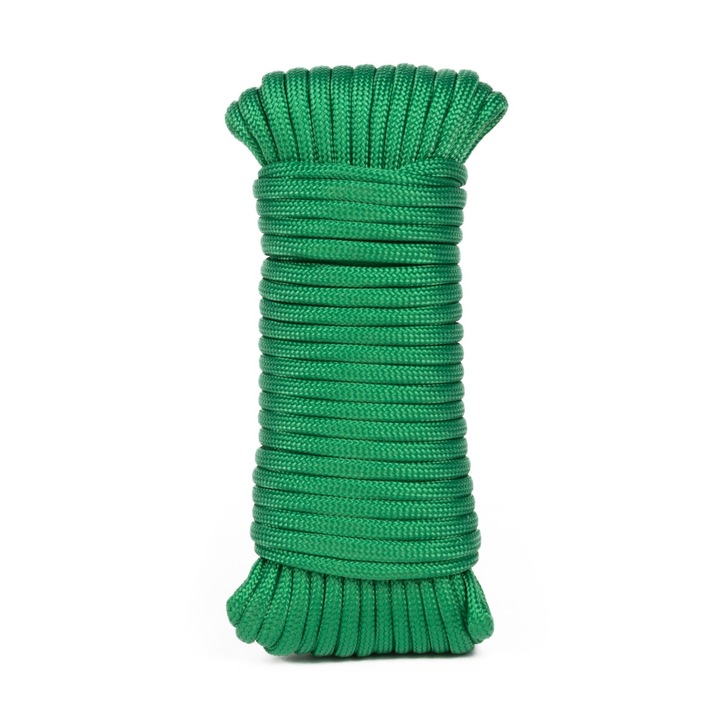 Sfoara paracord 3 mm x 15 metri, culoare verde