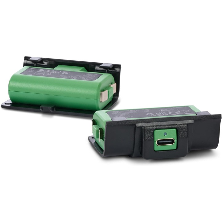 PowerA Play & Charge Kit, Akkumulátor készlet, Xbox Series X|S, Xbox One, Újratölthető, Fekete-Zöld