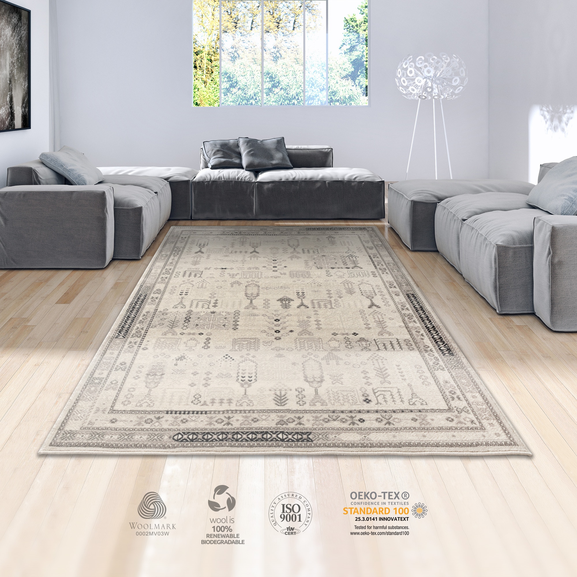 Covor Lana Prima 8987 1 52022 80 X 150 Cm Gri Bej Modern EMAG ro covor-lana-prima-8987-1-52022-80-x-150-cm-gri-bej-modern-emag-ro