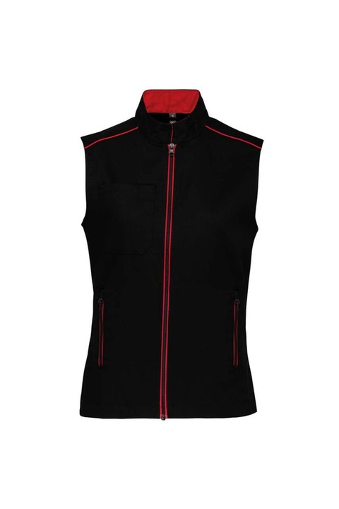 Vesta pentru femei, Daytoday WK6149, Black, Red, L