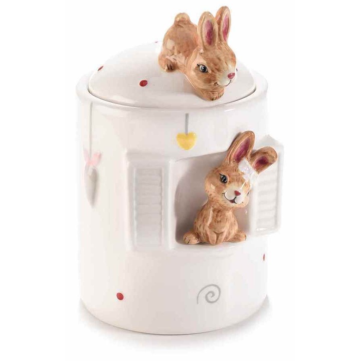 Borcan decorativ Paste ceramica 10x16.5 cm