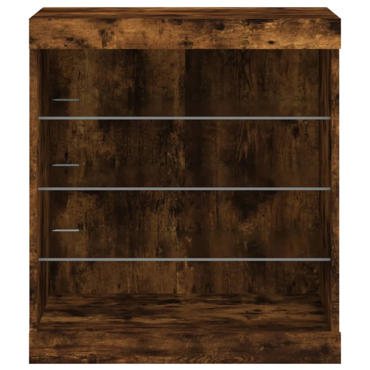 VidaXL füstös tölgy színű tálalószekrény LED-ekkel 60,5 x 37 x 67 cm (836697)