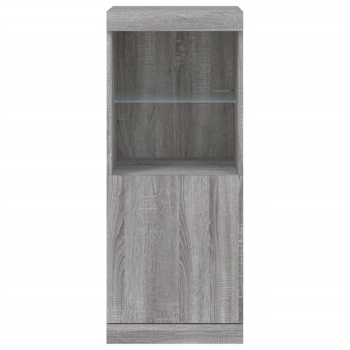 VidaXL szürke sonoma színű tálalószekrény LED-ekkel 41 x 37 x 100 cm (836691)