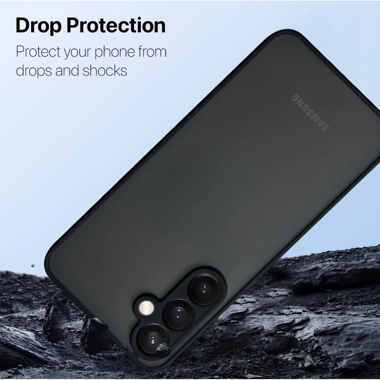 Husa Premium cu protectie la camere si finisaj mat, compatibila cu Samsung Galaxy S24 Plus / Negru