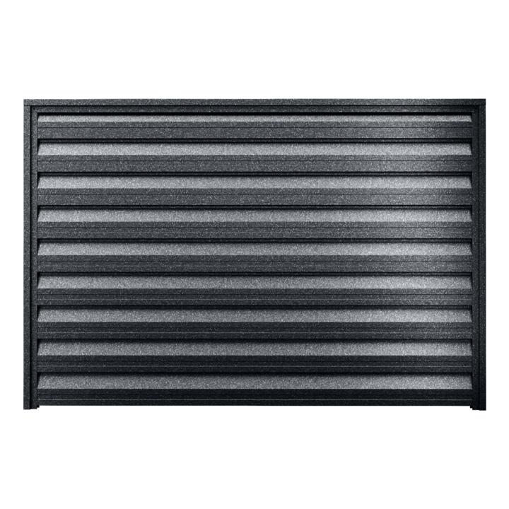 Panou de gard orizontal tip jaluzea x135, cu prindere invizibila, Caretta, Briliant Duo, grosime 0, 6 mm, RAL 7024 (Gri), 410 x 1000 mm (HxL)