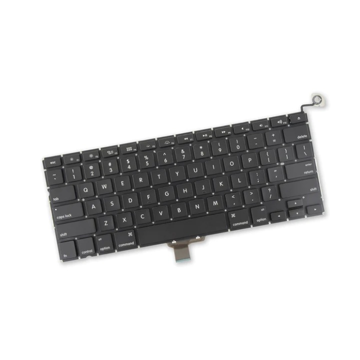 Prémium laptop billentyűzet kompatibilis Apple MacBook Pro 13 hüvelykes A1278-hoz 2008 2009 2010 2011 2012 2013 2014 2015, nem világít, Nemzetközi billentyűzet, fekete