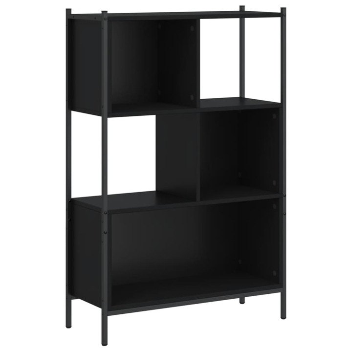 Biblioteca vidaXL, negru, 72x28x109 cm, lemn prelucrat, 19.8 Kg