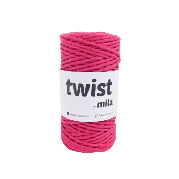 Textil cérna, Sznur Twist, 3 mm, fukszia