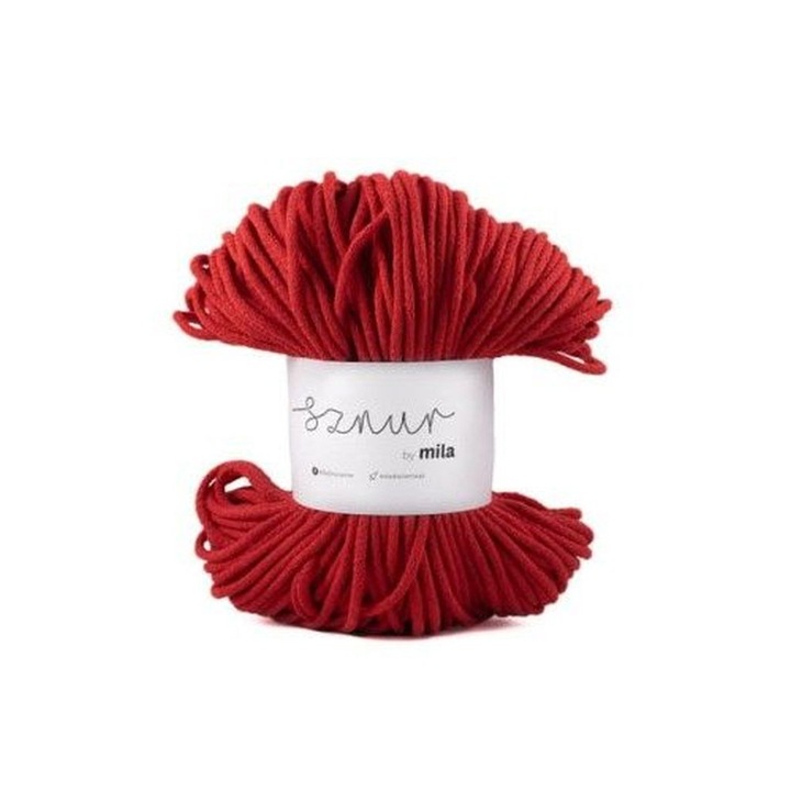 Textil fonal, Sznur, 5 mm, P36, piros