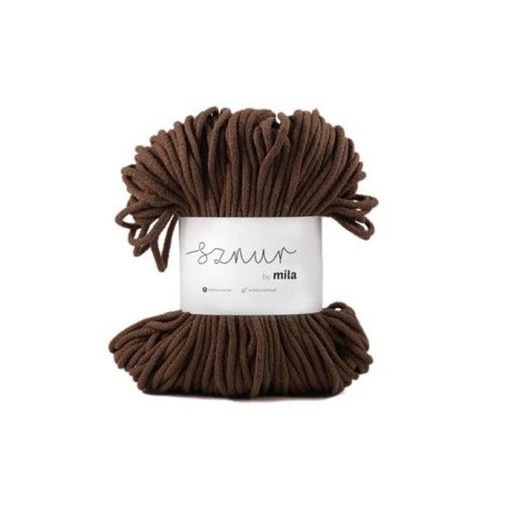 Textil cérna, Sznur, 5 mm, P19, barna