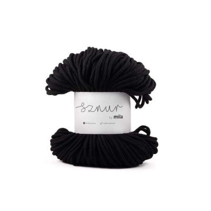 Textil cérna, Sznur, 3 mm, P07, fekete