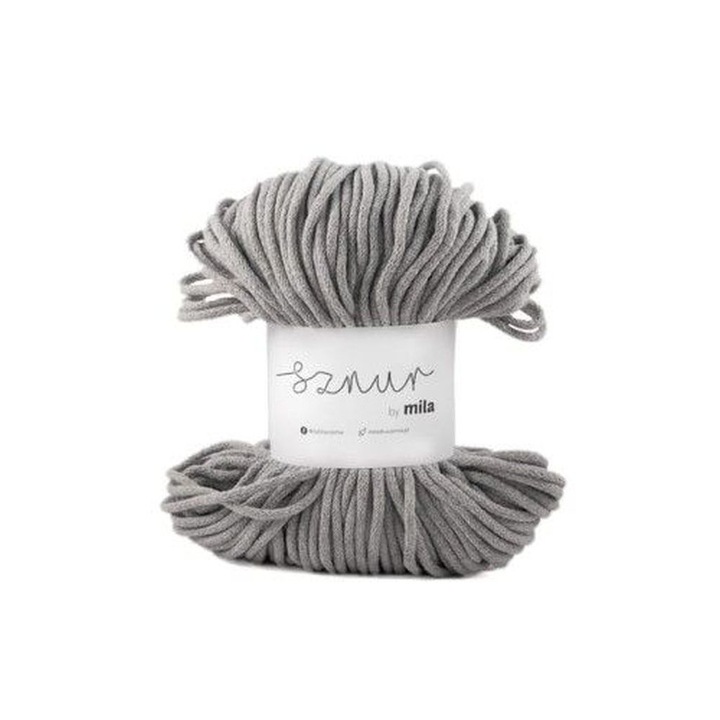 Textil cérna, Sznur, 5 mm, P03, szürke