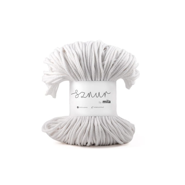Textil cérna, Sznur, 3 mm, P01, fehér