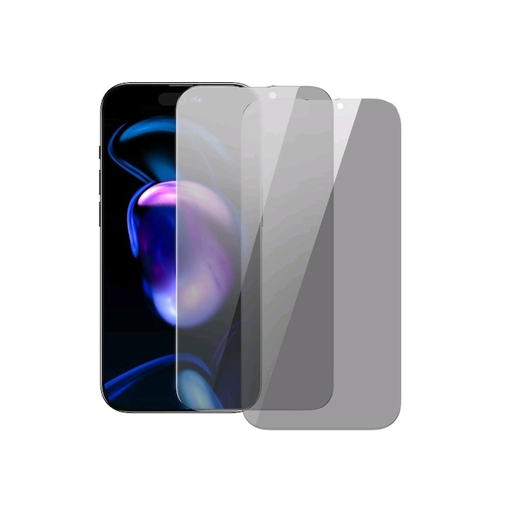 Стъклен протектор за iPhone 14 Pro Max, BASEUS 0.3mm Crystal Privacy Protection All-Tempered-Glass 2pcs