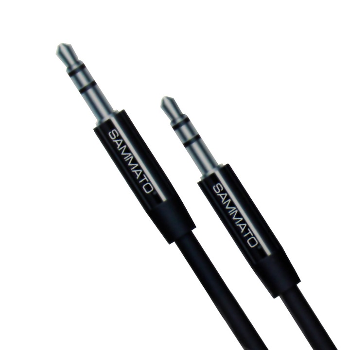 Кабел Aux, SAMMATO, 1m., черен