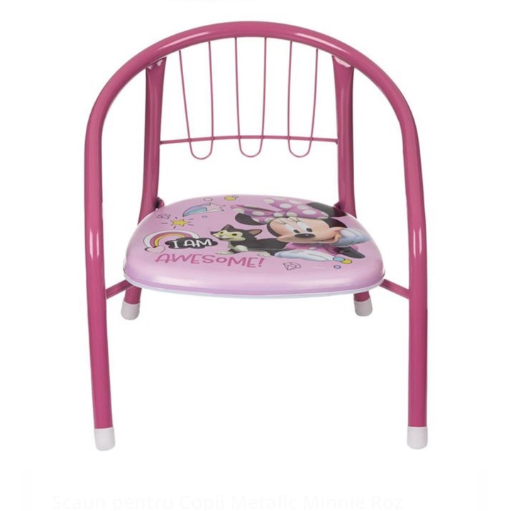 Scaun pentru Copii Metalic Minnie Mouse, 36x35x36 cm