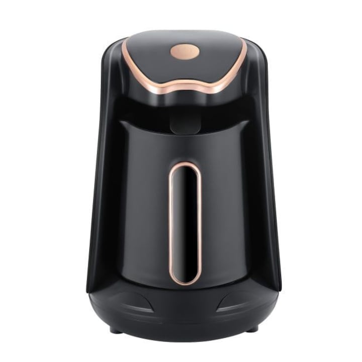 Aparat de cafea turceasca ELIT TCM-22, 600 W, 300 ml, 4 cesti, negru/auriu