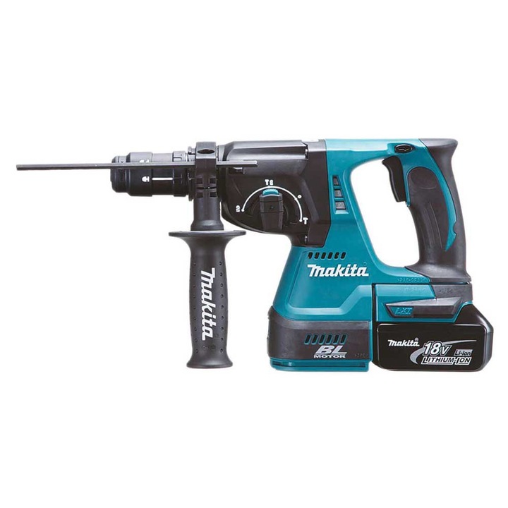 Перфоратор с батерия, 18V, 5.0 Ah х 2 броя, SDS-Plus, Makita