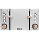 Prajitor de paine ECG ST 4767 Timber, 1850 W, 4 felii, 7 grade de rumenire, otel inoxidabil si elemente din lemn
