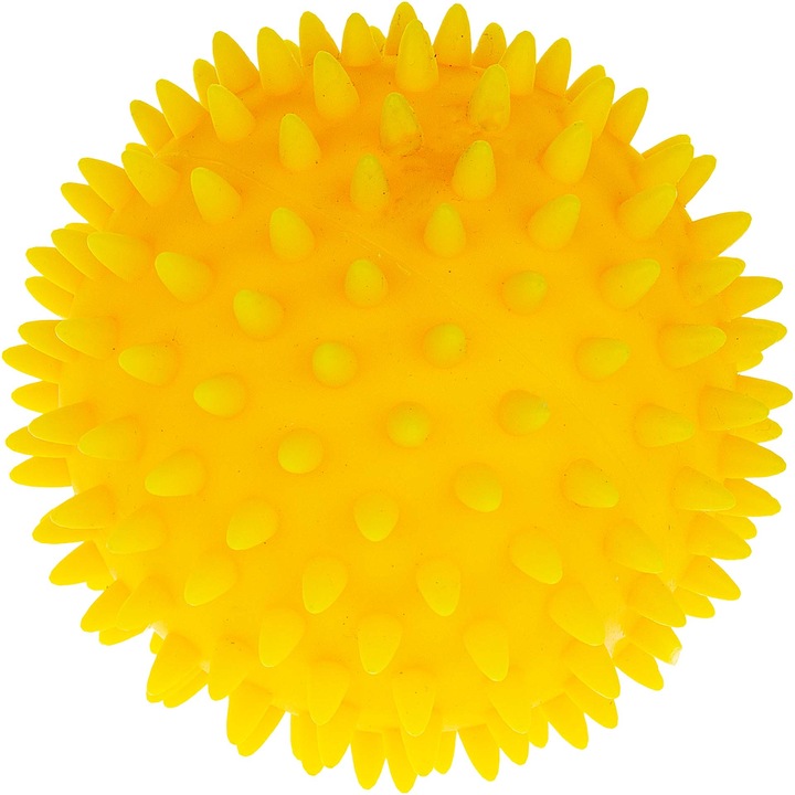 Minge pentru caini, Wesolypupil, Cauciuc, 7 cm, Galben