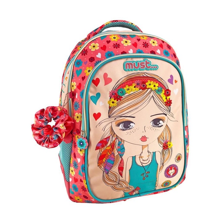 Rucsac Must, Cu 3 fermoare, Be Happy, 43x32x18