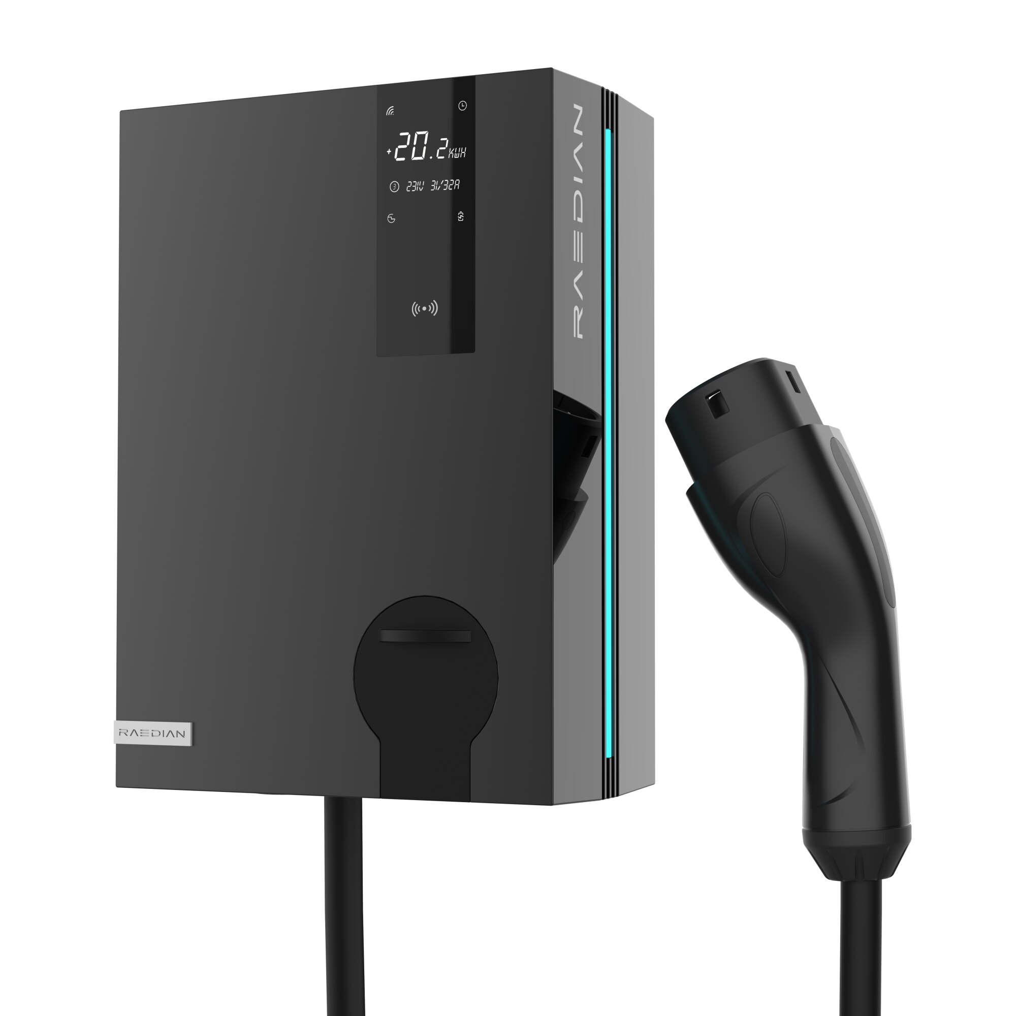 Смарт зарядна станция Raedian, с фотоволтаична съвместимост, до 22kW, с ...