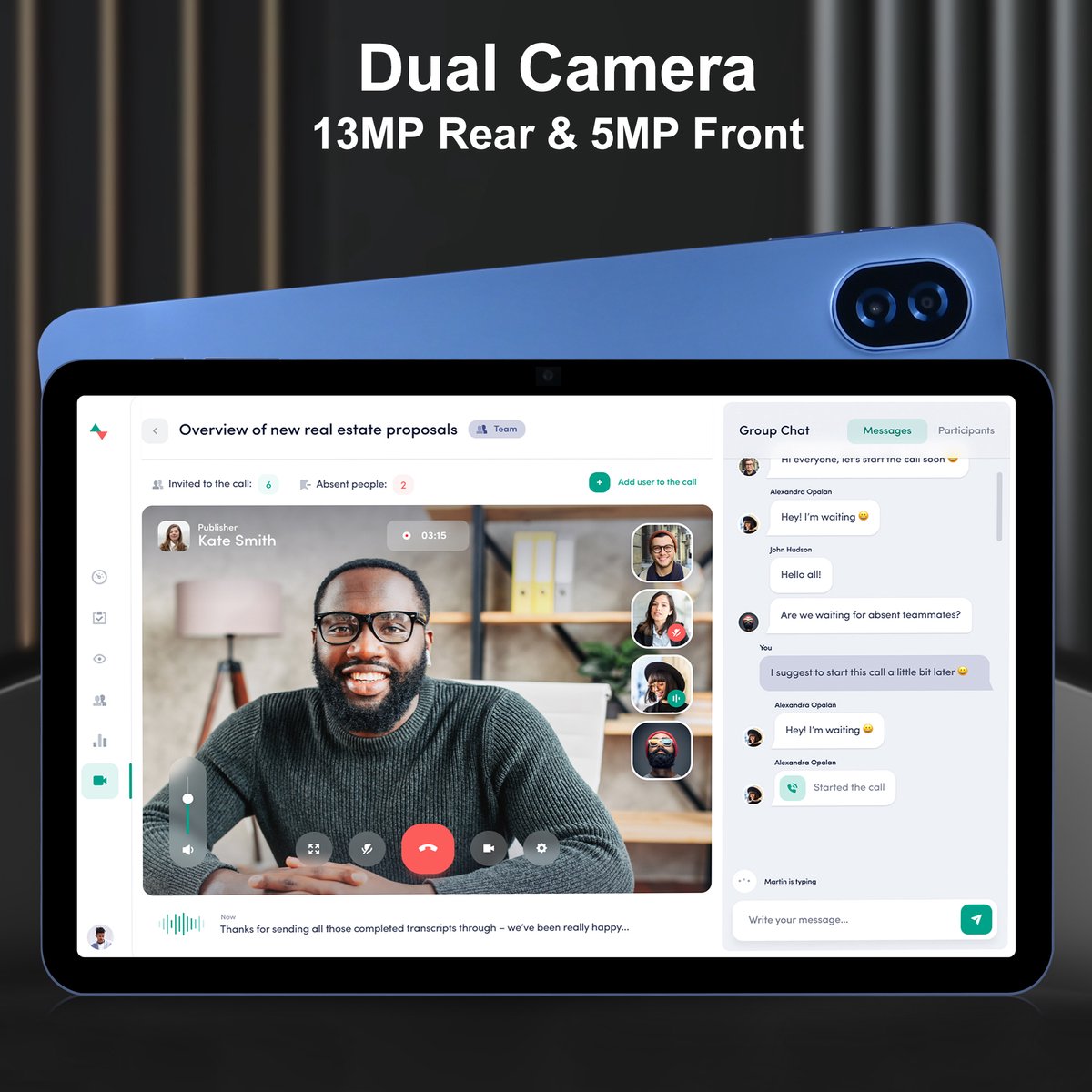Lipa Taurus II Tableta Android, Rezolutie 2K, 13MP camera, 4G SIM, Negru