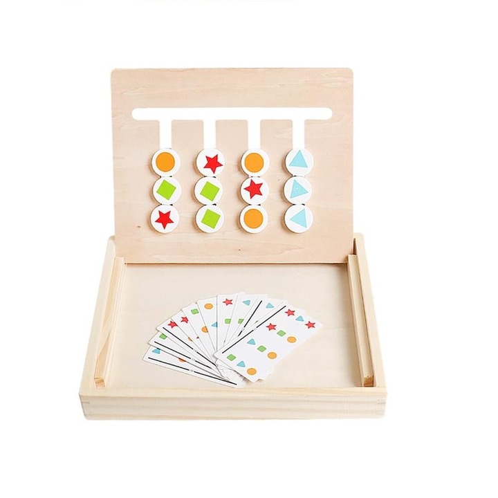 Oktatójáték, Jormftte, Fa, 23,5 x 19 x 3,5 cm, 430 g, Többszínű