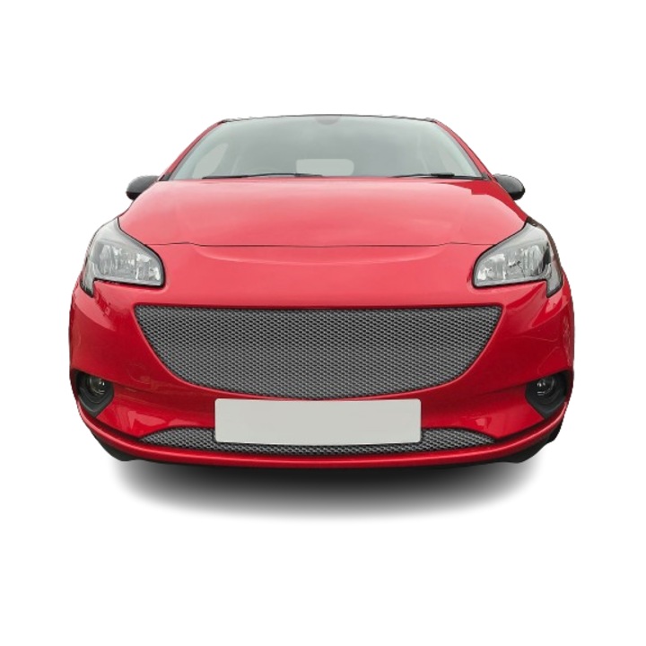 Алуминиева декоративна решетка (тунинг решетка) - Мрежа 9 мм х 4 мм х 1,5 мм, Сребърна, Размер: 30 см х 100 см