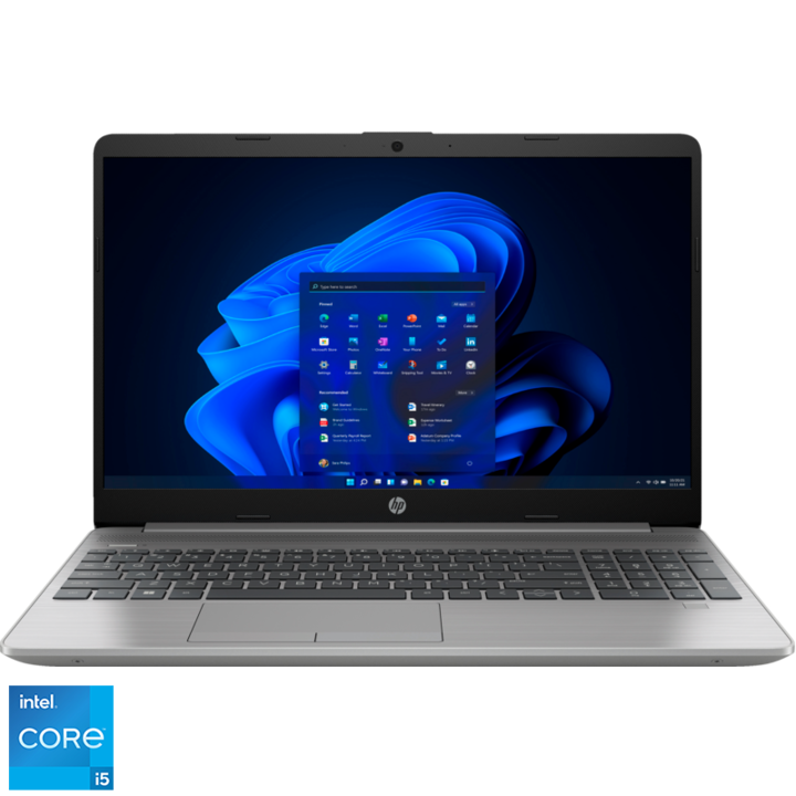 HP 250 G9 15.6" FullHD laptop, Intel Core i5-1235U, 8GB, 512GB SSD, Intel Iris Xe Graphics, EFI Shell, Magyar billentyűzet, Ezüst