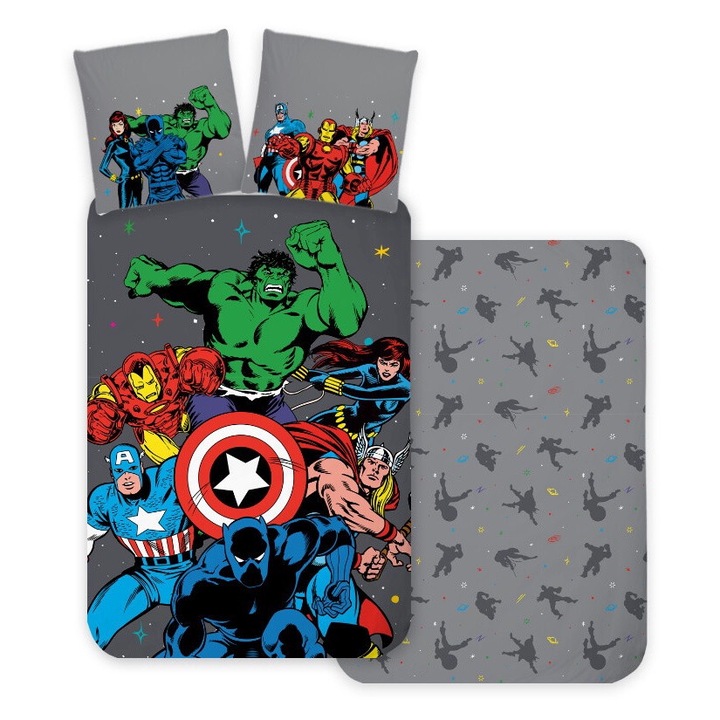 Husa de pat Avengers clasic 140x200cm 70x90cm