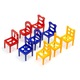 Egyensúly és építőjáték, színes székekkel 24DB
