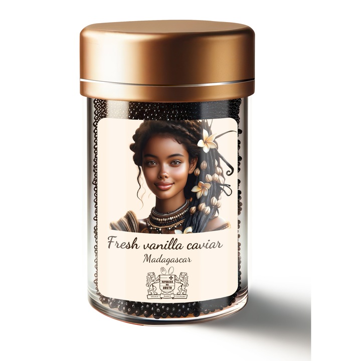 Caviar (seminte de vanilie Bourbon), puritate 100%, 30 g, Bourbon - Madagascar