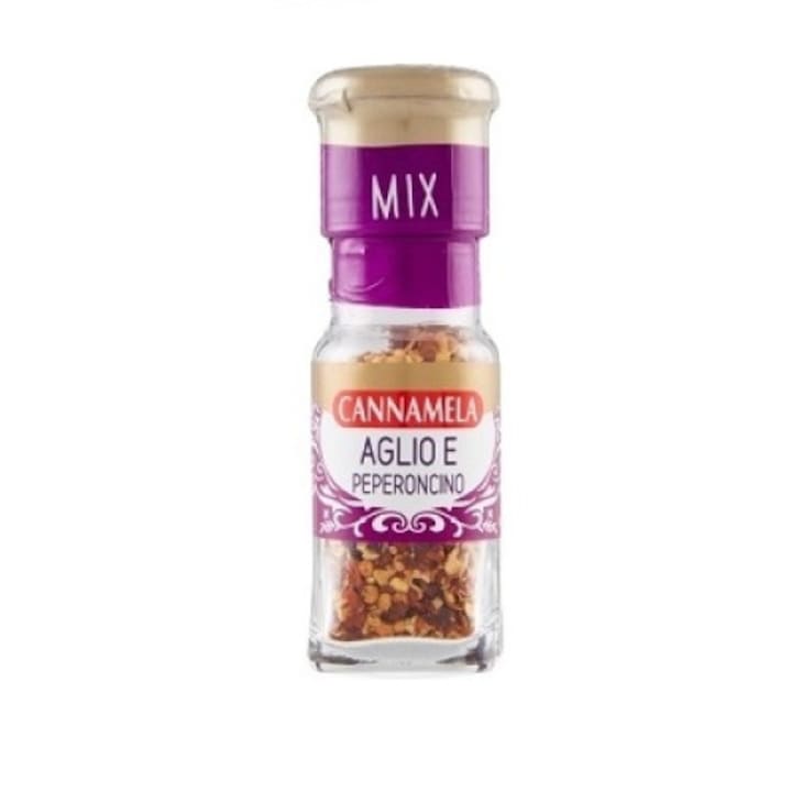 Condiment mix de usturoi si ardei iute - Aglio e Peperoncino Cannamela 22g