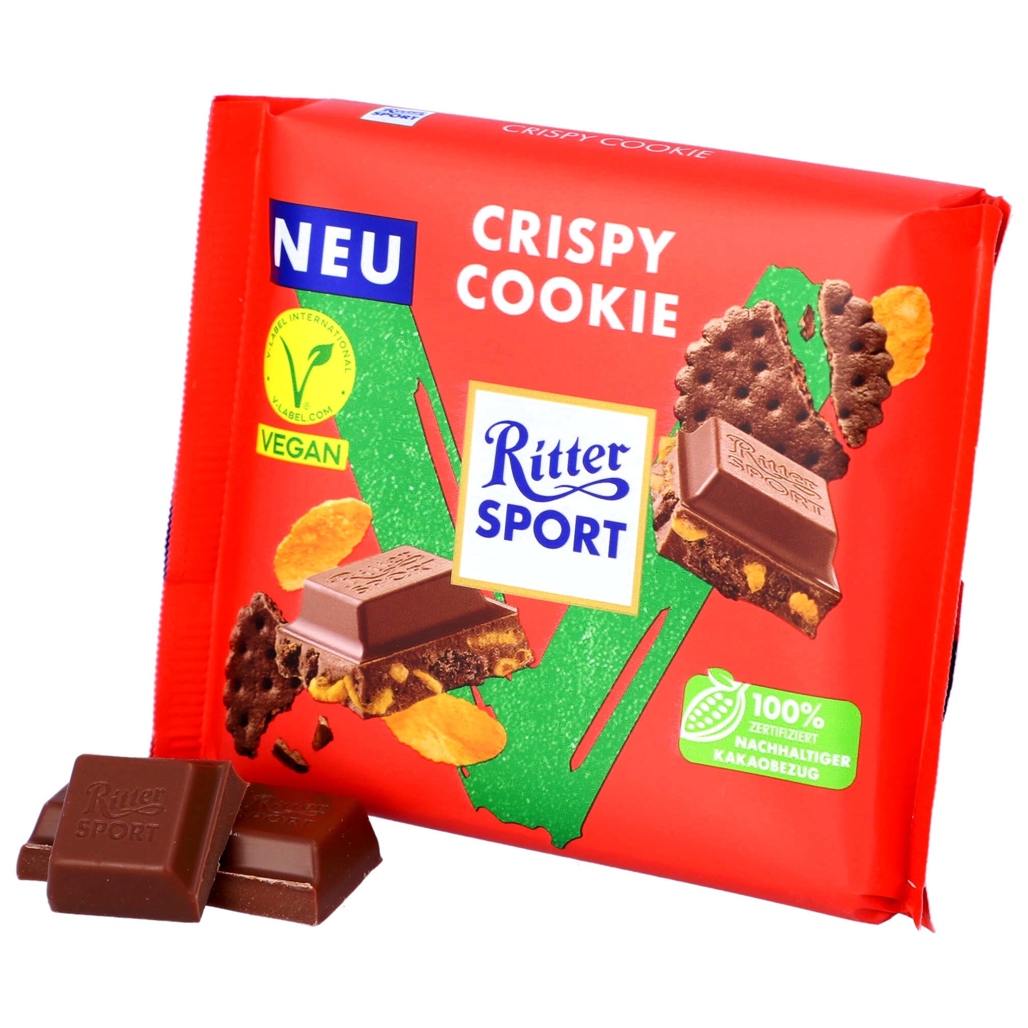 Ciocolata cu lapte, Ritter Sport VEGAN, cookie crocante, 100g - eMAG.ro