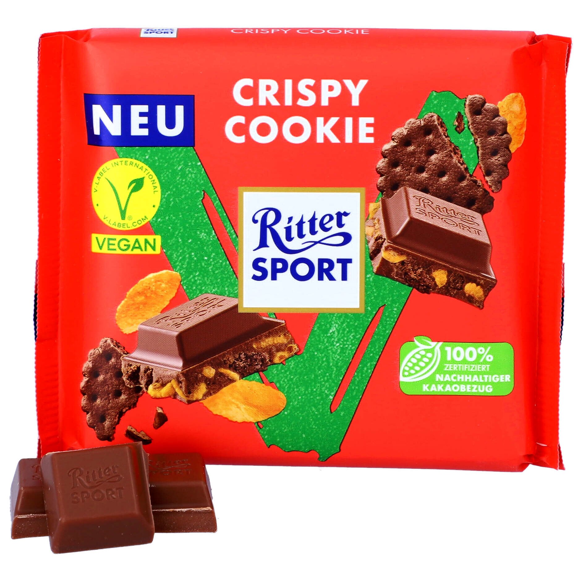 Ciocolata cu lapte, Ritter Sport VEGAN, cookie crocante, 100g - eMAG.ro