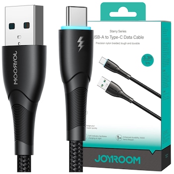 Cablu Date si Incarcare USB-A - USB-C Joyroom S-A32, 100W, 1m, Negru