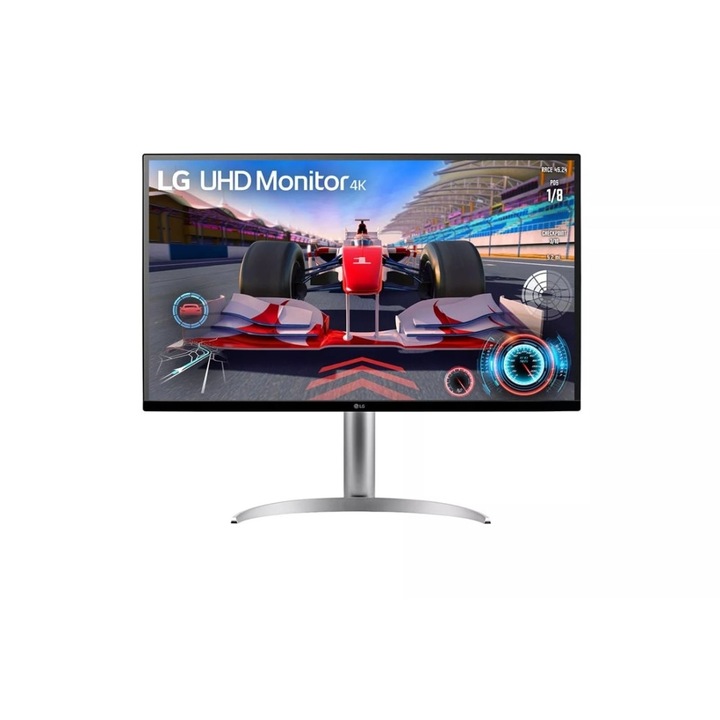Монитор LG 32UQ750P-W, 31.5" UtraFine AG, VA, DCI-P3 90%, 4ms, 400 cd/m2, 2500:1, 3840x2160, 144Hz, HDR 10, USB Type-C, HDMI, DisplayPort, FreeSync Premium, VRR, Dynamic Action Sync, Speaker, Headphone out, Tilt, Height Adjustable, Clockwise 32UQ750P-W