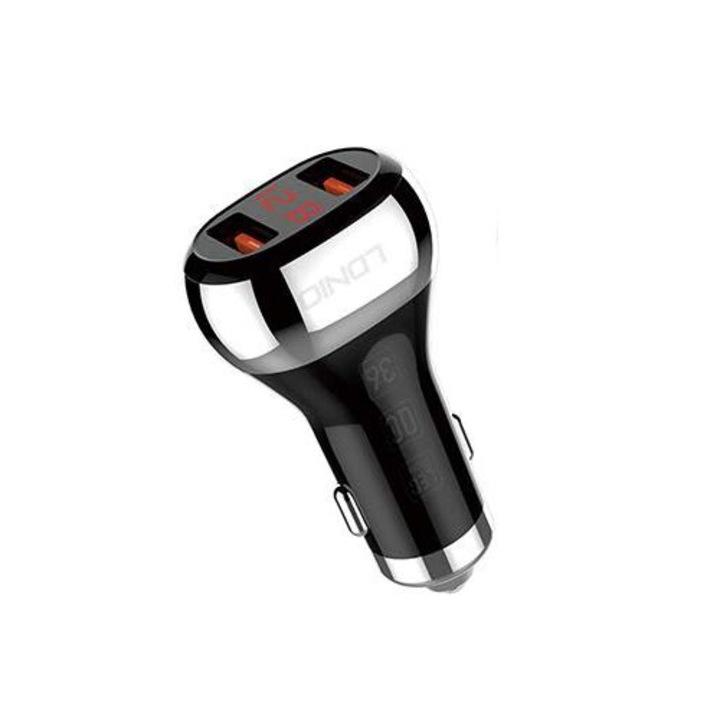 Incarcator Auto, Ldnio, Fast Charge 36W, Dual QC3.0, Negru
