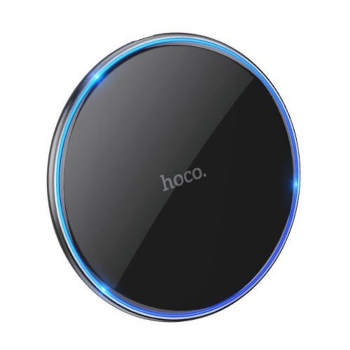 Vezeték nélküli töltő, Hoco CW6 Pro Easy, Gyorstöltés 15W, Univerzális, Fekete