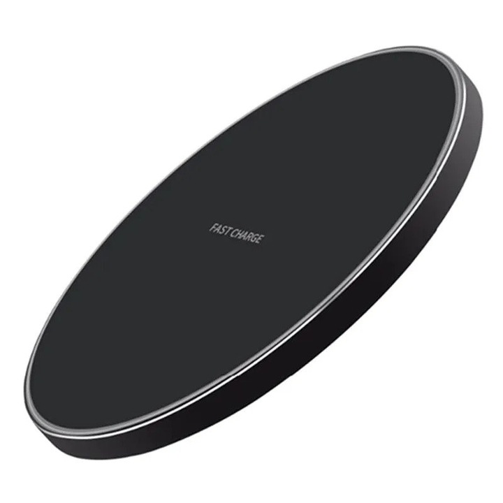 Incarcator Wireless, ultra slim, 10W, QI, compatibil Iphone, Samsung, Huawei, universal, Negru