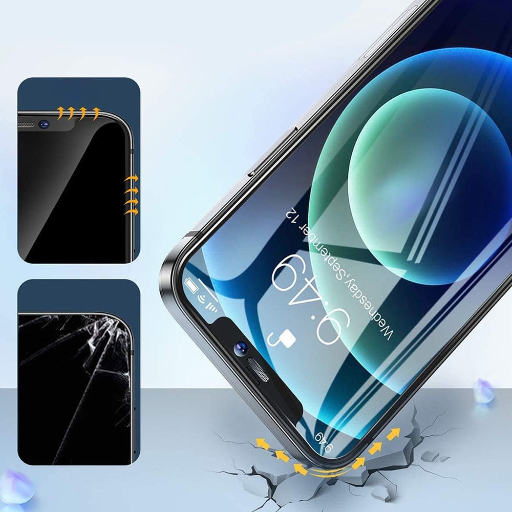 Folie Sticla Securizata SONORH®, compatibila Apple iPhone 12 Pro Max, Transparenta, Duritate 9H, Profesionala Ultra Clara, Auto Aplicare