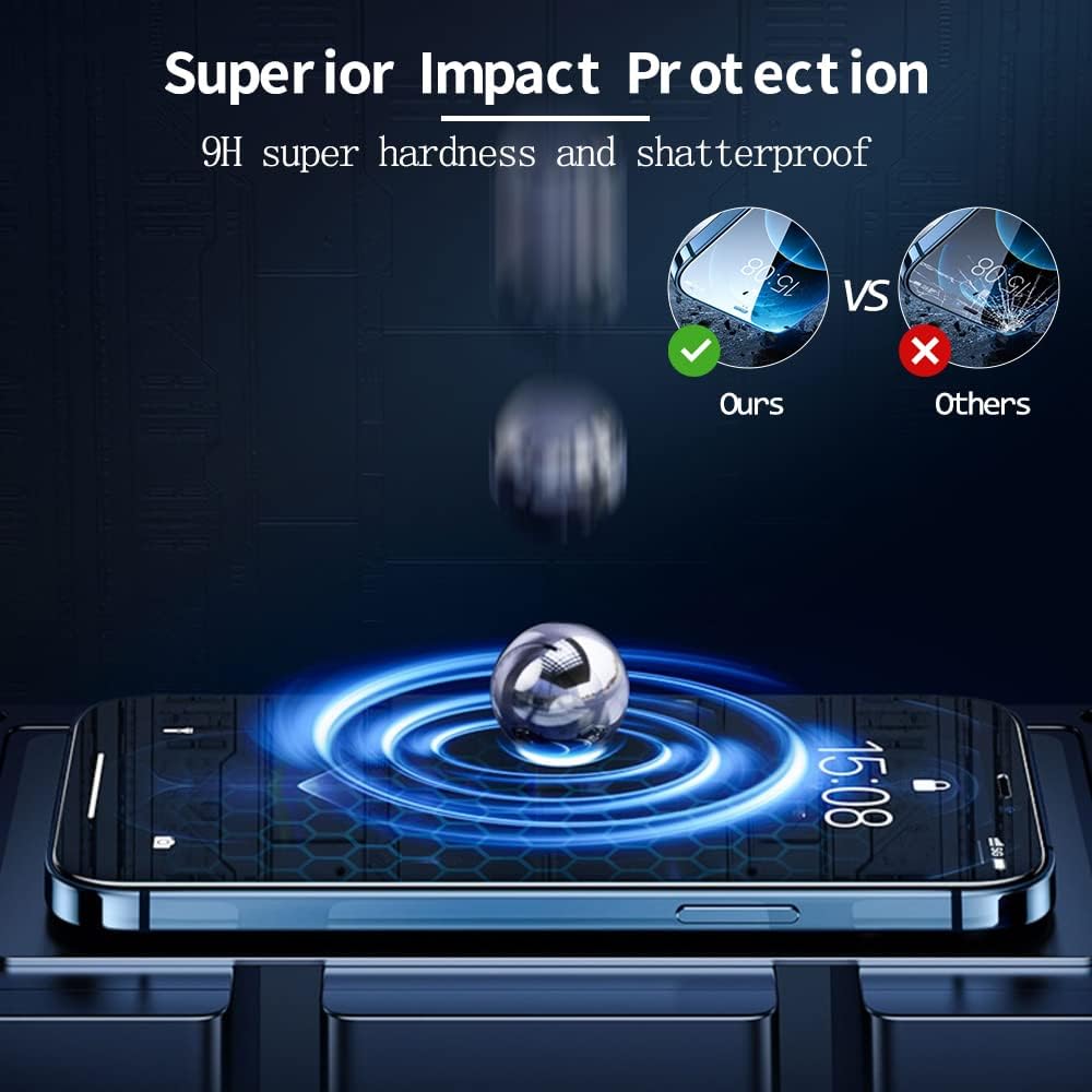 Folie Sticla Securizata SONORH®, compatibila Apple iPhone 12 Pro Max, Transparenta, Duritate 9H, Profesionala Ultra Clara, Auto Aplicare