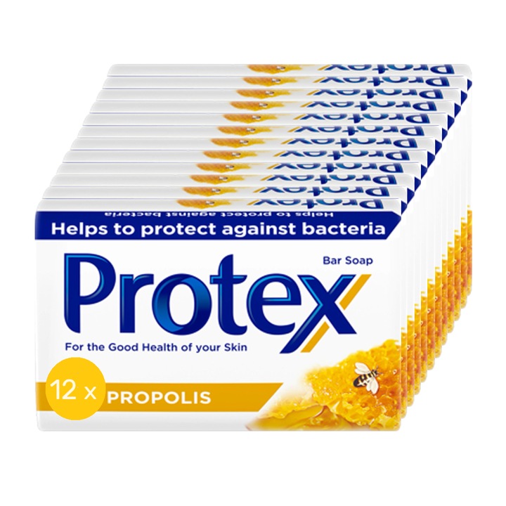 Комплект от 12 х Protex Propolis твърд сапун, 90 гр